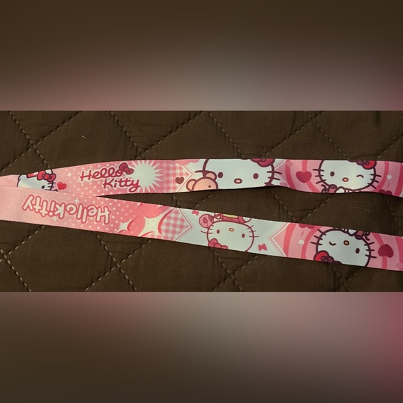 Hello Kitty PINK Lanyard Keychain Neck Strap Japanese Anime - Picture 3 of 4